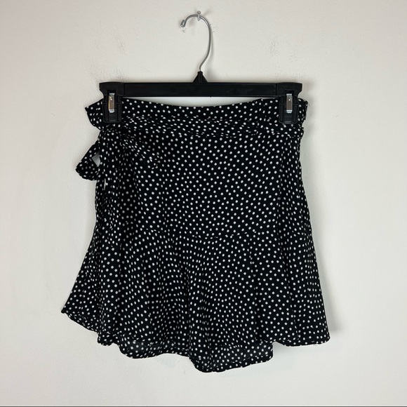 ❌Zara High Rise Waisted Printed Skort Skirt Black Size S - Picture 6 of 7